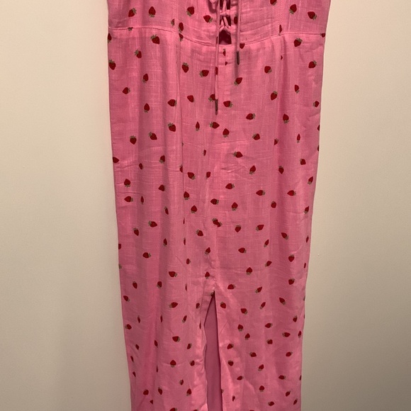 Finders Keepers pink strawberry midi dress Size 4 - Picture 3 of 12